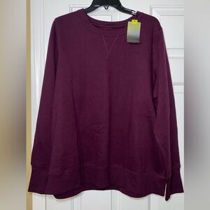 Women’s Active Tek Gear Cotton Sweatershirt Pinot Plum